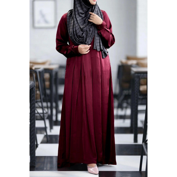 Mahzabin Abaya Maroon