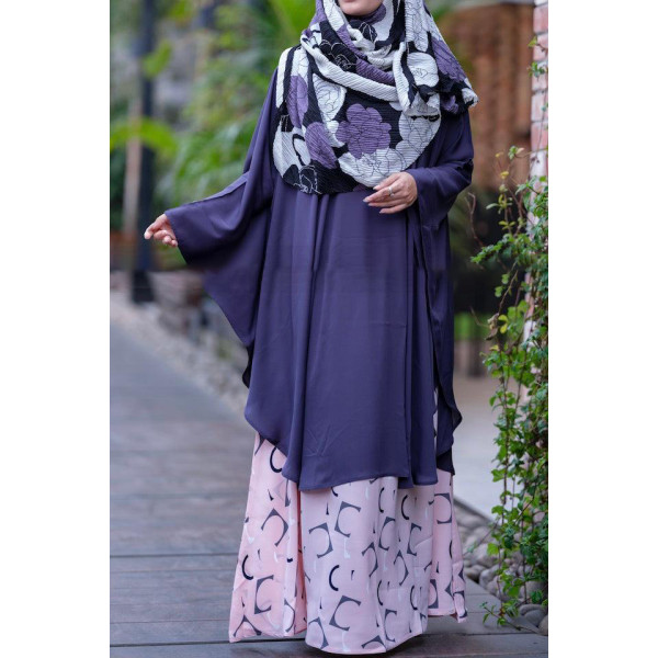 Short Kaftan Blue Purple